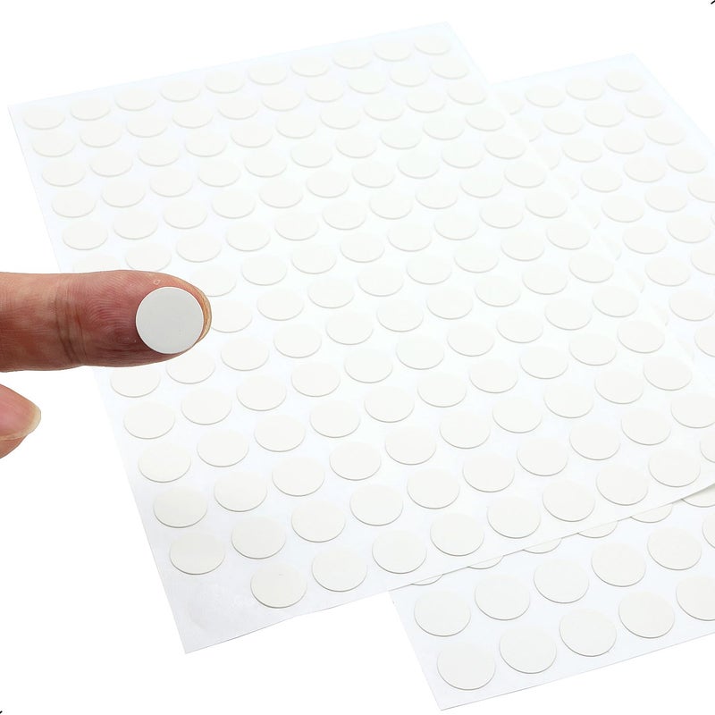 ZXUEZHENG Self-Adhesive Screw Hole Stickers,2-Table 140 in 1 Self-Adhesive Screw Covers Caps Dustproof Sticker 12mm White - Image 4